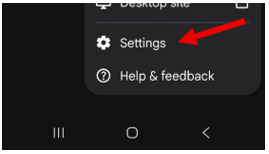 Setting sub menu item