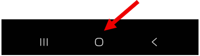 Android bottom control buttons, showing the HOME button selected