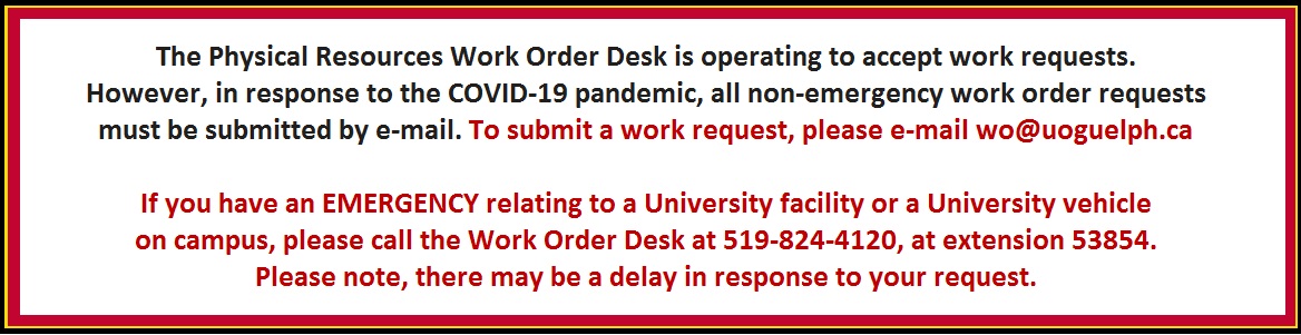 Work Oder Desk Operational September 2020