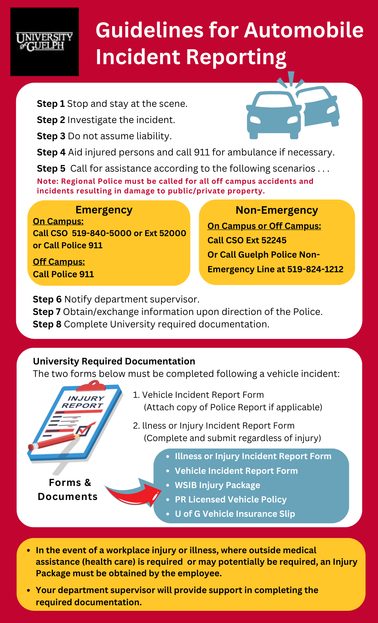 Automobile Incident Reporting Info Graphic