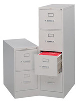 small and large file cabinets