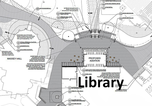 McLaughlin Library Entrance and Courtyard Renovation Drawing