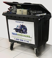 Tech Wrecker Wheeled Recycling Bin